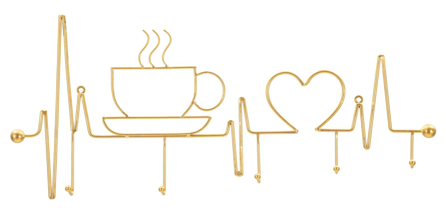 Breakfast Wall Hanger Gold 26.7x60x3.8 cm
