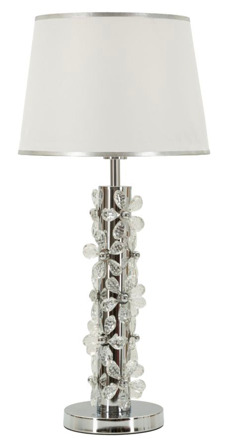 Bloemen Tafellamp Silver 74x35x35 cm