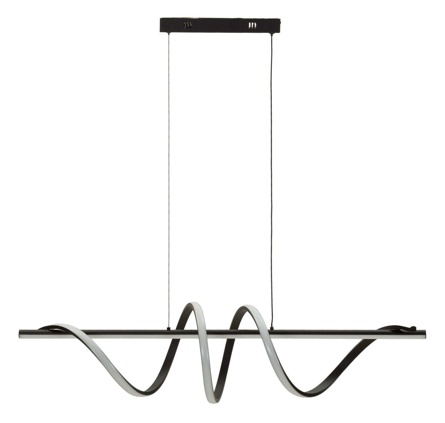 Spiral LED Plafondlamp Zwart/Wit 30x101x25 cm