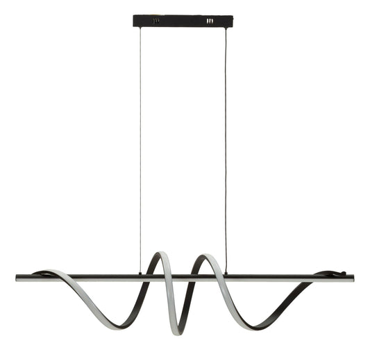 Spiral LED Plafondlamp Zwart/Wit 30x101x25 cm