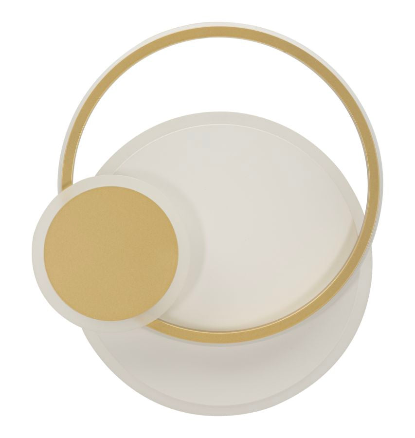LED Wandlamp Dish 3-Color Light Goud/Wit 34x29x6.5 cm