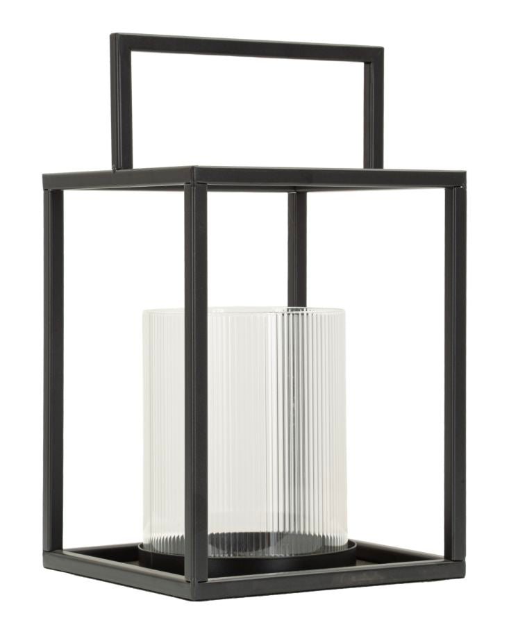 Simply Lantaarn Open Zwart 31x18x18 cm
