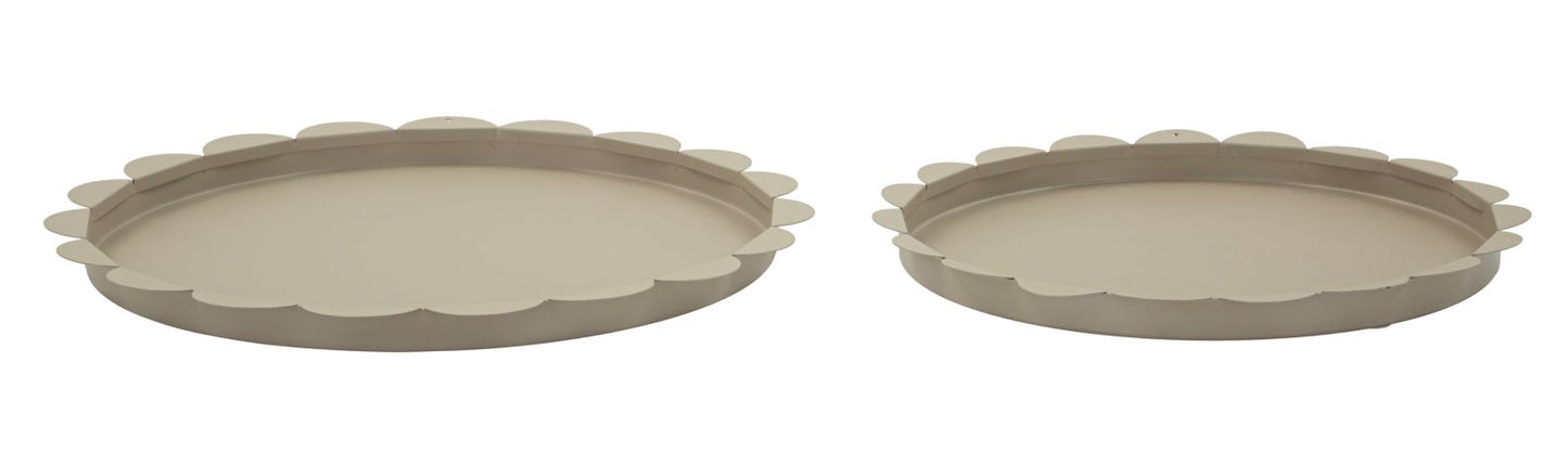 Saturn Schaal Rond Duifgrijs Set 2 Stuks 2x33x33 cm