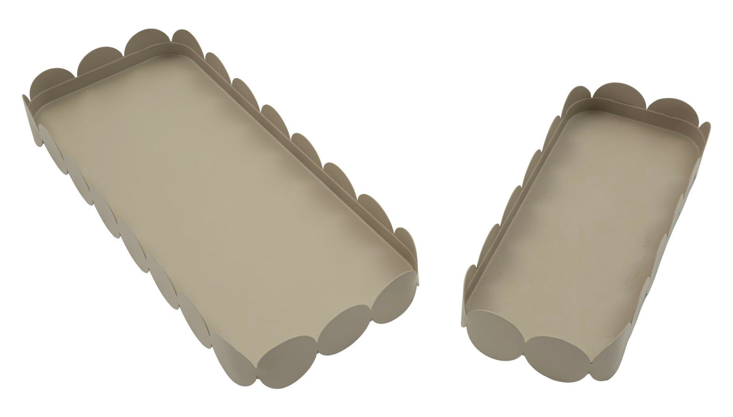 Saturn Dienblad Rechthoekig Duifgrijs Set 2 Stuks 4.5x40x16.5 cm