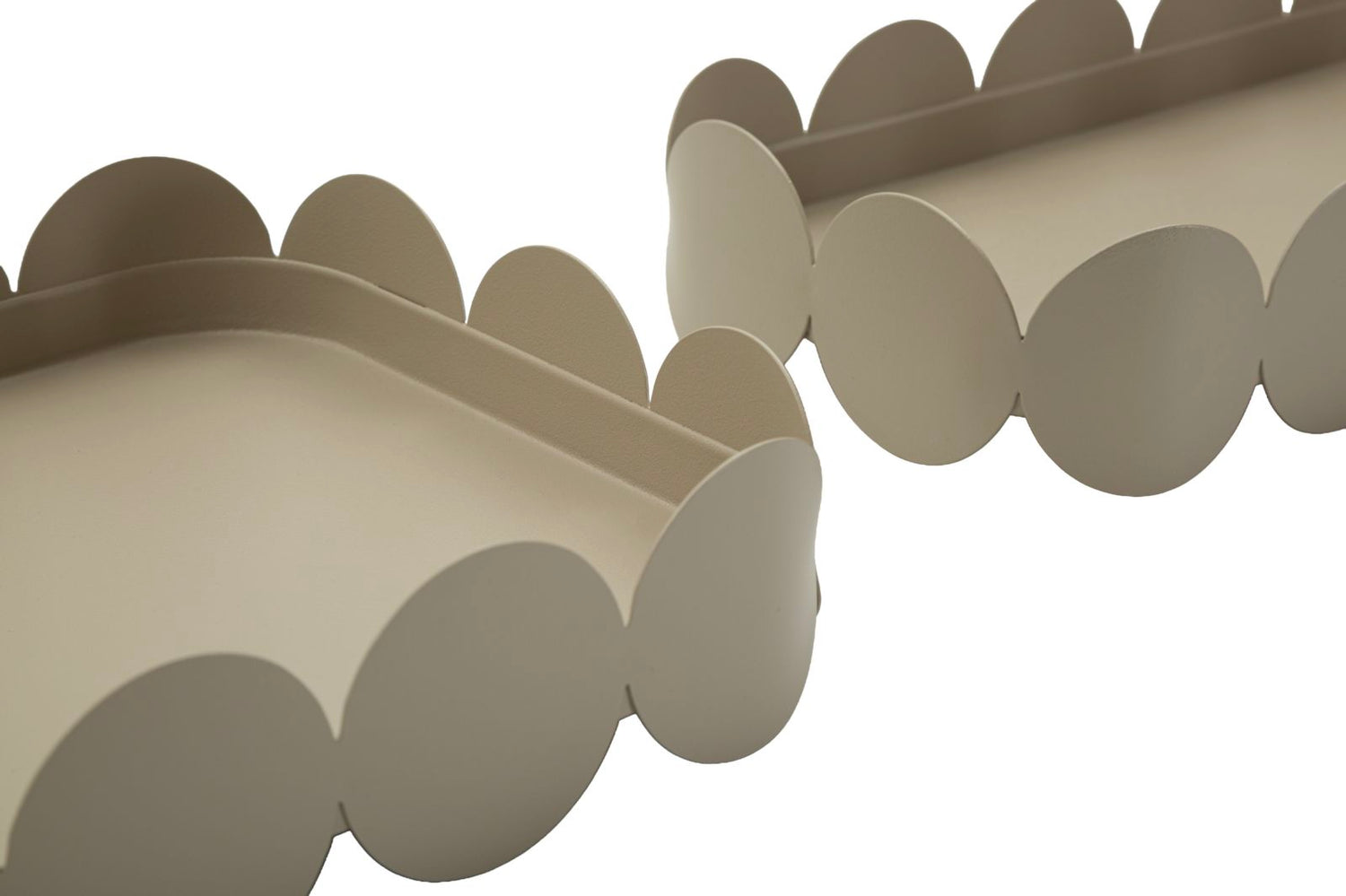 Saturn Dienblad Rechthoekig Duifgrijs Set 2 Stuks 4.5x40x16.5 cm