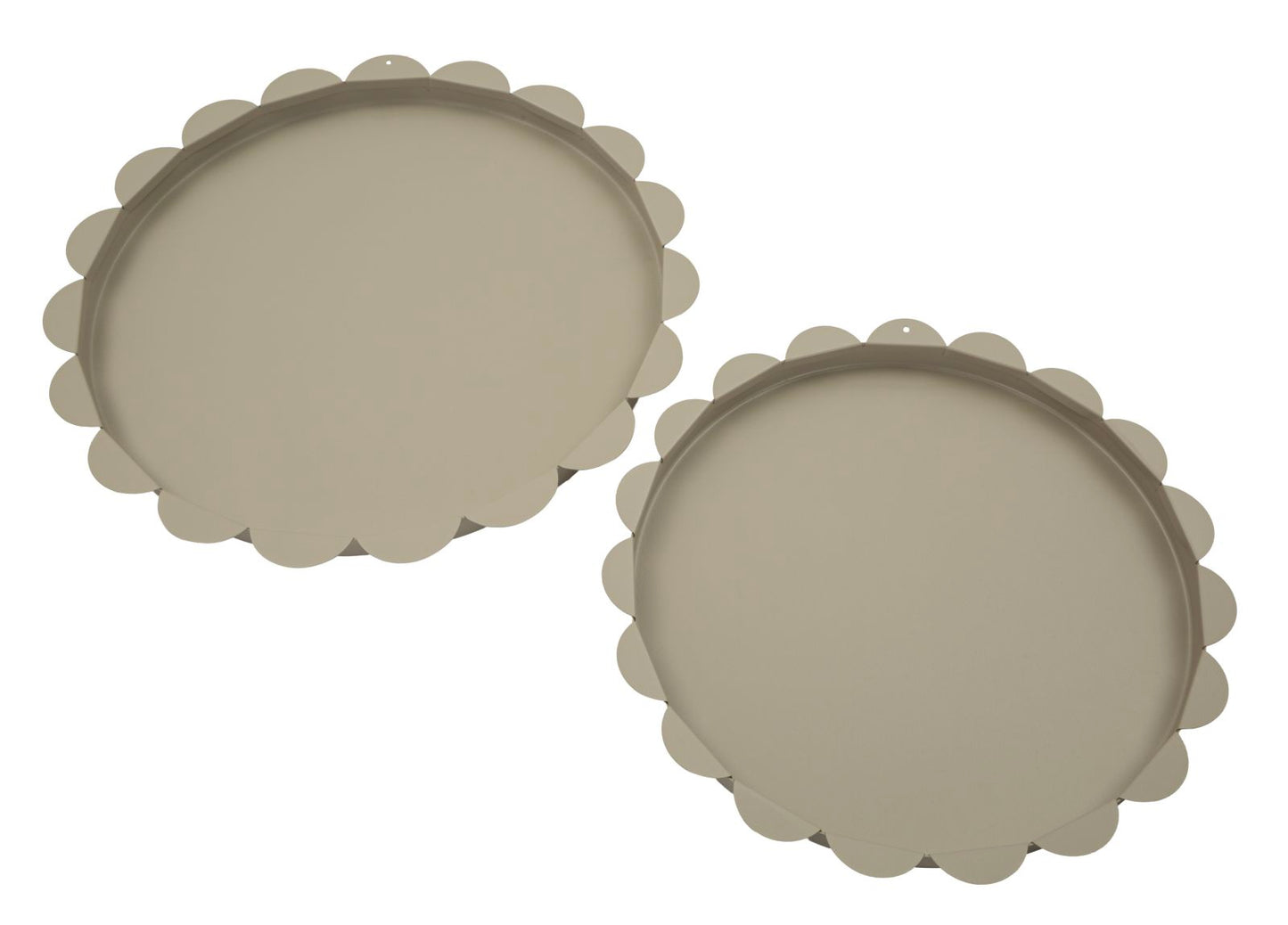 Saturn Schaal Rond Duifgrijs Set 2 Stuks 2x33x33 cm