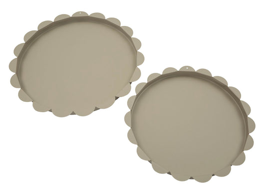 Saturn Schaal Rond Duifgrijs Set 2 Stuks 2x33x33 cm