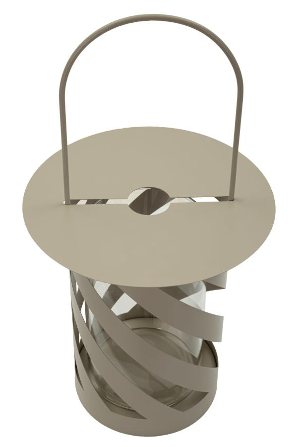 Twist Saturn Lantaarn Duifgrijs 43x23x23 cm