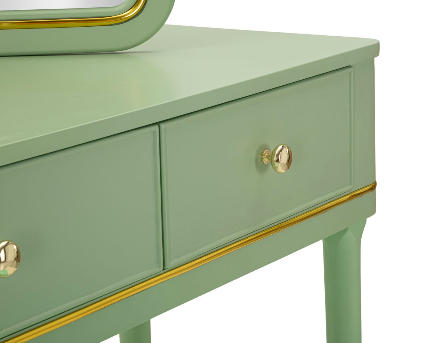 Camille Kaptafel Met Spiegel En Kruk Groen 79x120x37 cm