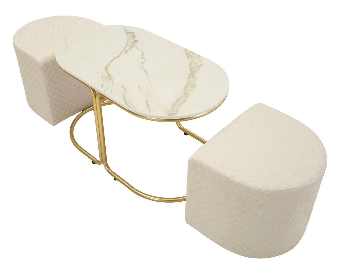 Relax Salontafel Met 2 Poeven 44x79x45 cm