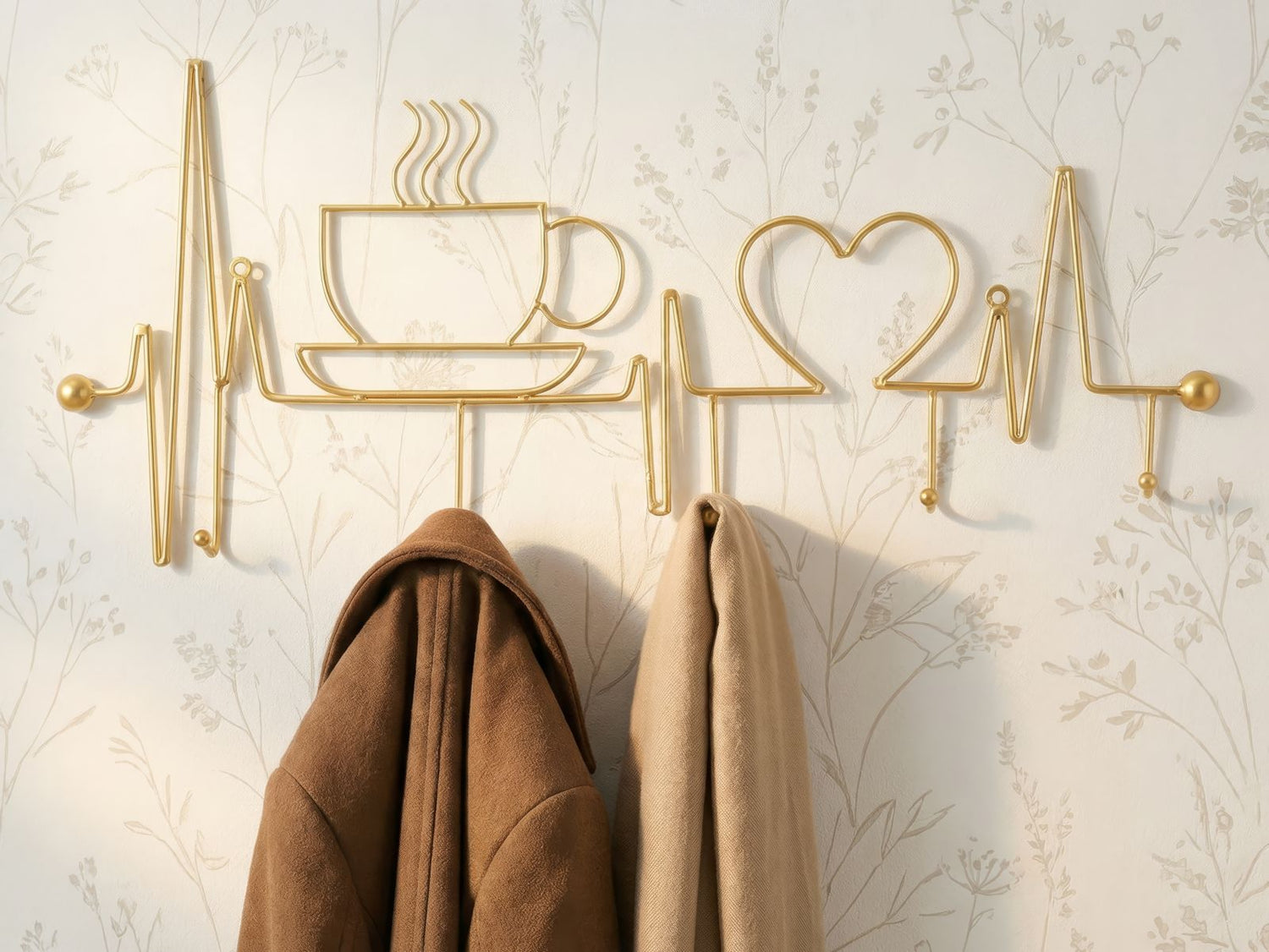 Breakfast Wall Hanger Gold 26.7x60x3.8 cm
