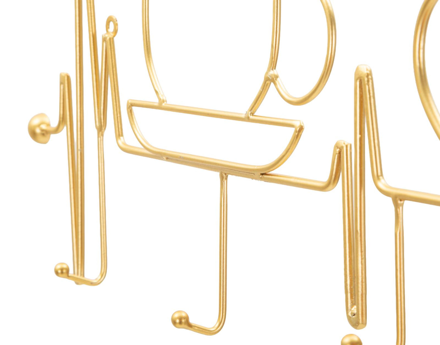 Breakfast Wall Hanger Gold 26.7x60x3.8 cm