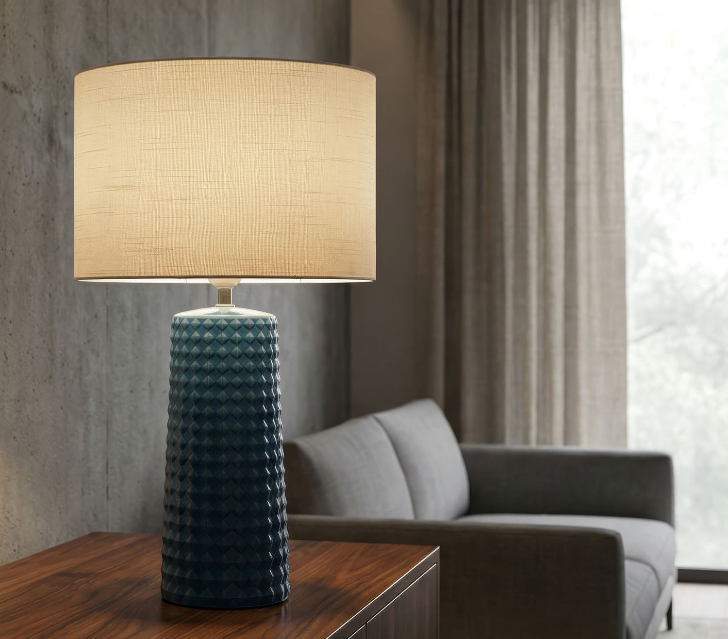Gliss Tafel Lamp Blauw 52x30x30 cm