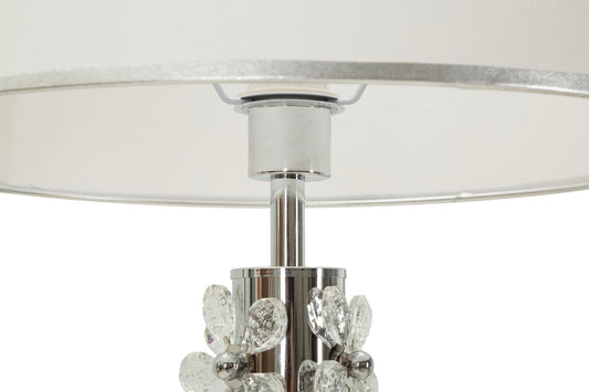 Bloemen Tafellamp Silver 74x35x35 cm