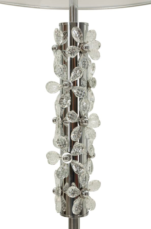 Bloemen Tafellamp Silver 74x35x35 cm