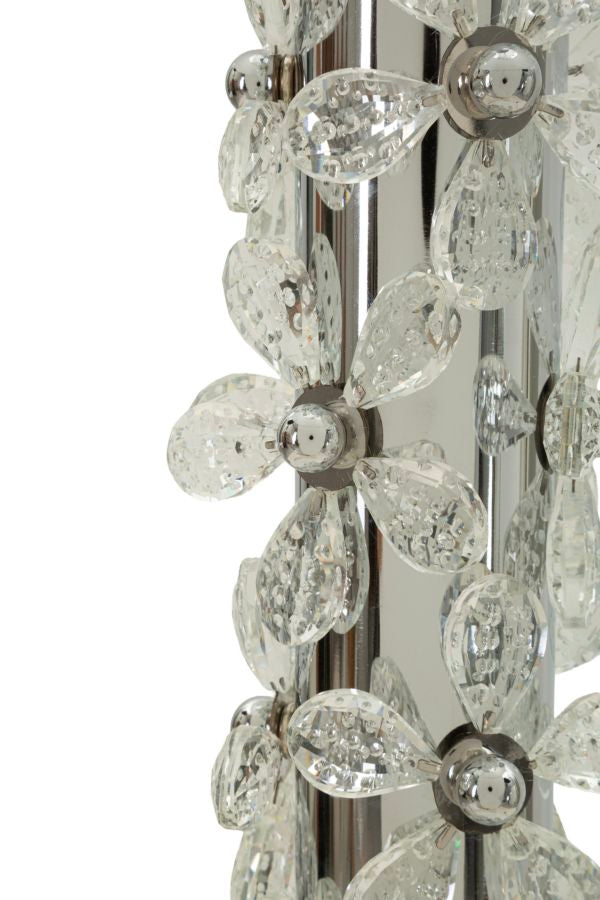 Bloemen Tafellamp Silver 74x35x35 cm