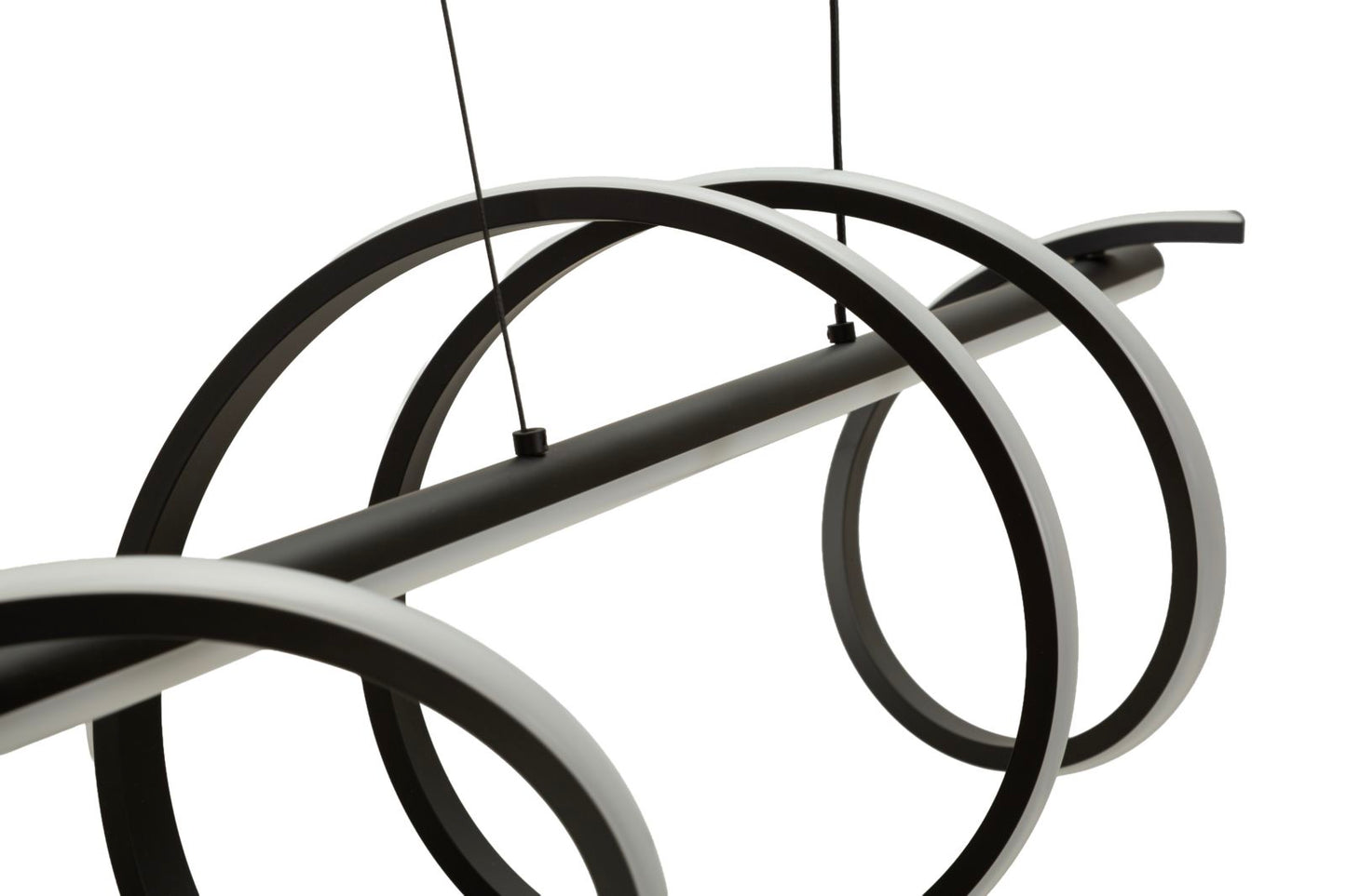 Spiral LED Plafondlamp Zwart/Wit 30x101x25 cm