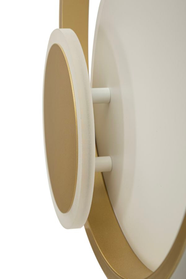 LED Wandlamp Dish 3-Color Light Goud/Wit 34x29x6.5 cm