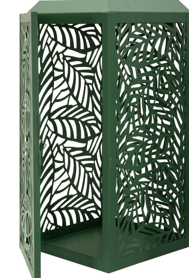 Carving Lantaarn Set 2 Stuks Groen 44x17.8x17.8 cm