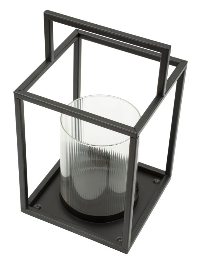 Simply Lantaarn Open Zwart 31x18x18 cm