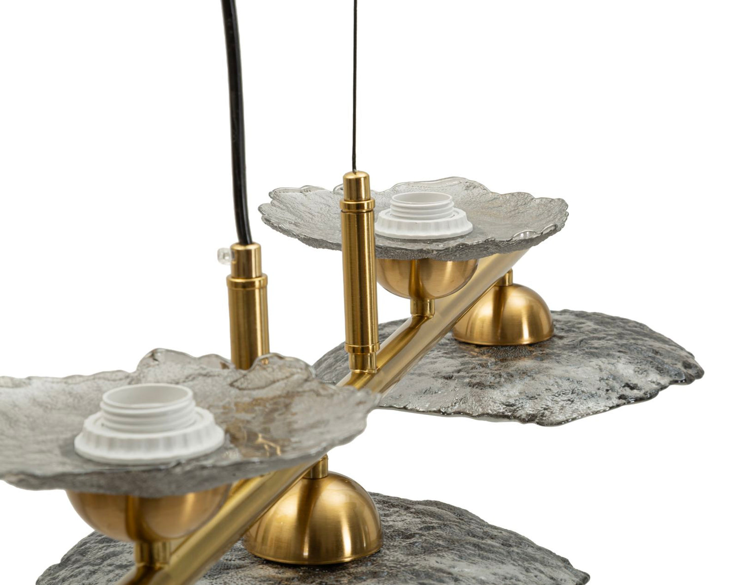 Emily Plafondlamp Met 5 Lichten Grijs Glas 18x100x24 cm