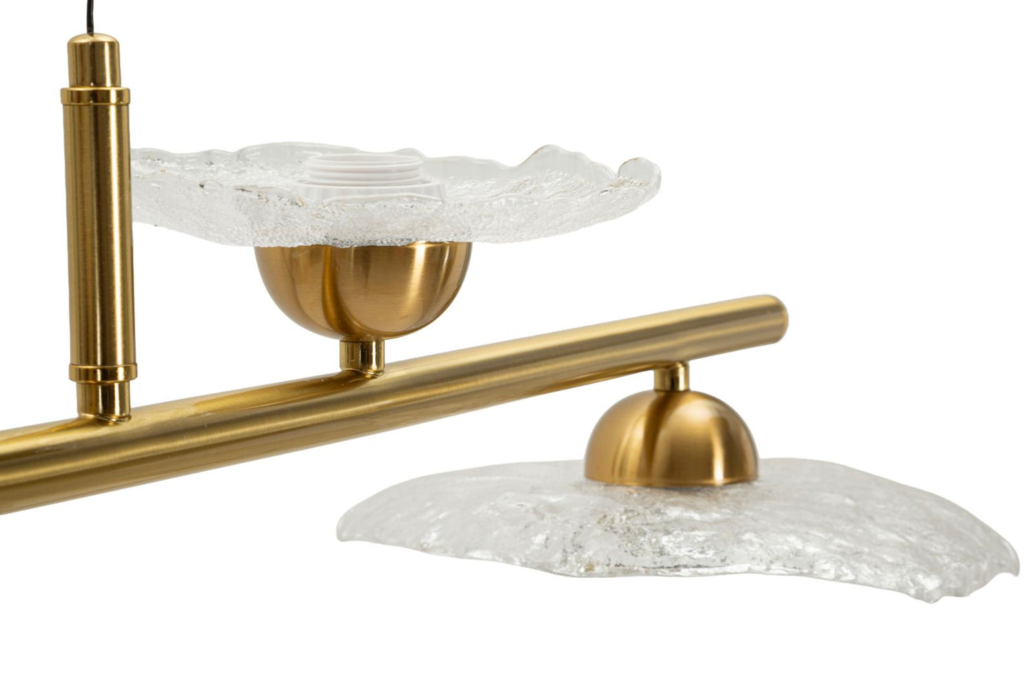 Emily Plafondlamp Met 5 Lichten Transparant Glas 24x100x18 cm