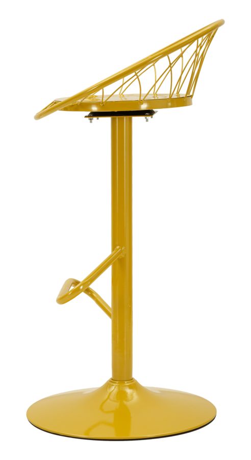 Clox Barkruk Mosterdgeel 92x49x45 cm