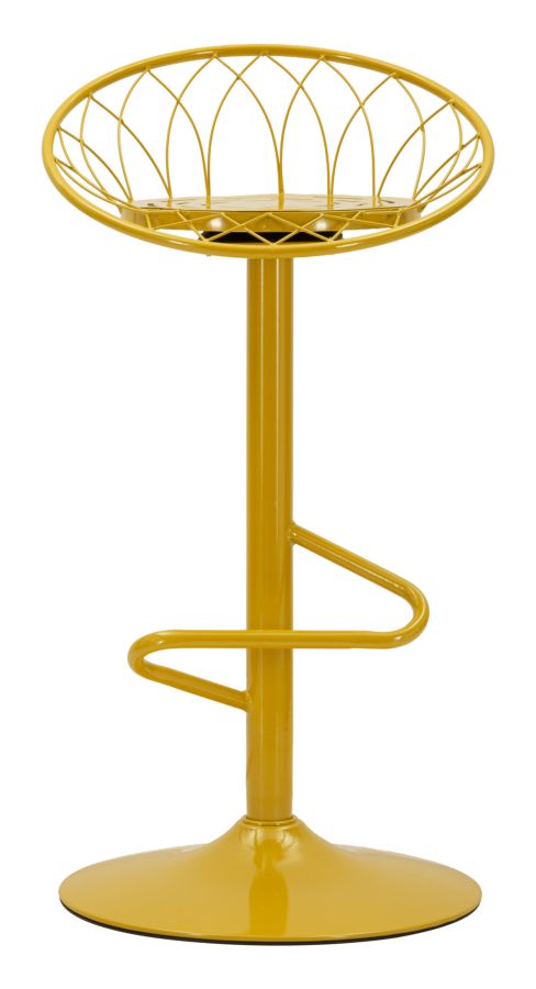 Clox Barkruk Mosterdgeel 92x49x45 cm
