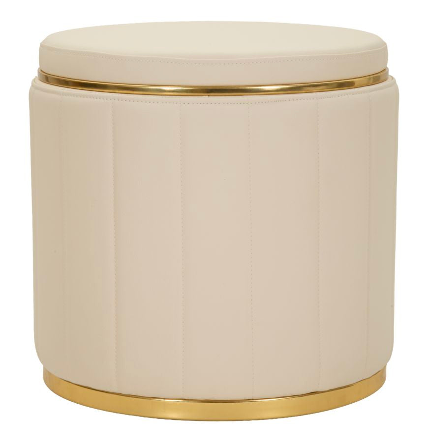 London Pouf Met Opbergruimte Crème 44x46.5x46.5 cm
