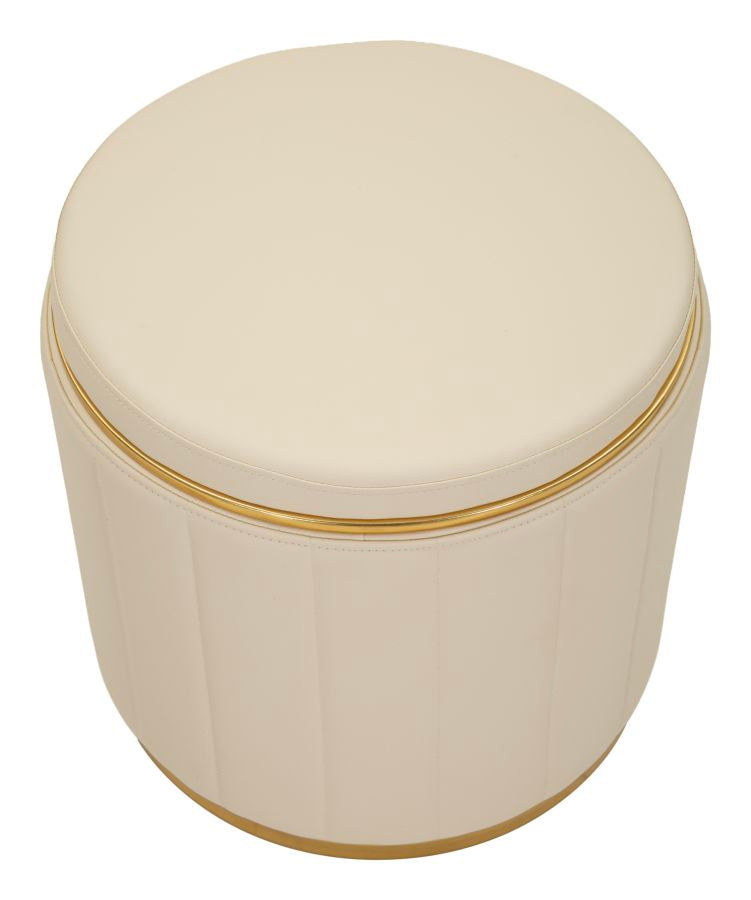 London Pouf Met Opbergruimte Crème 44x46.5x46.5 cm