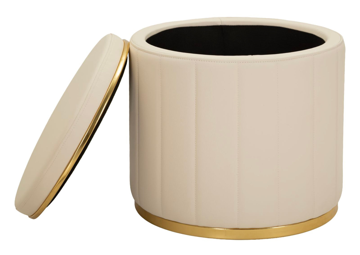 London Pouf Met Opbergruimte Crème 44x46.5x46.5 cm