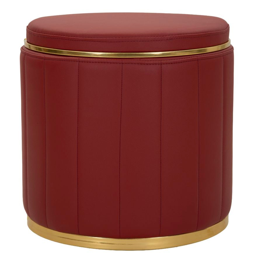 London Pouf Met Opbergruimte Rood 44x46.5x46.5 cm