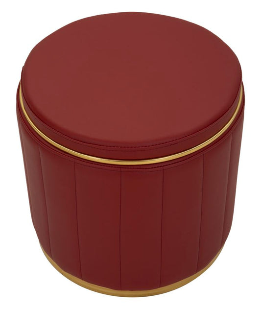 London Pouf Met Opbergruimte Rood 44x46.5x46.5 cm
