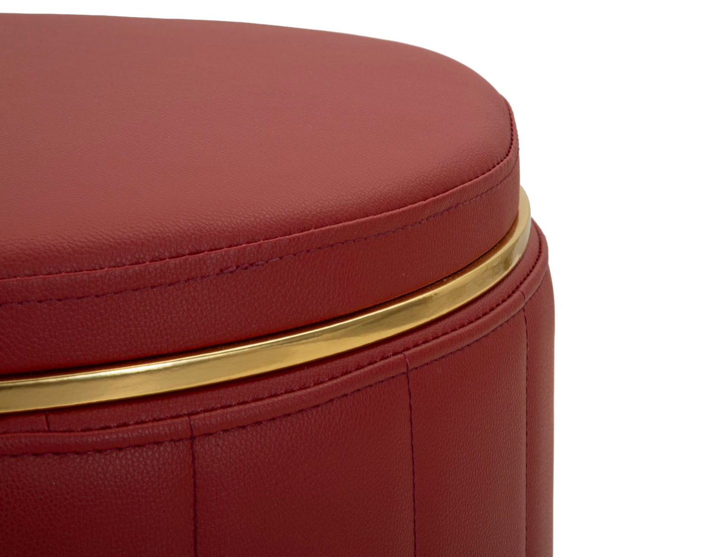 London Pouf Met Opbergruimte Rood 44x46.5x46.5 cm