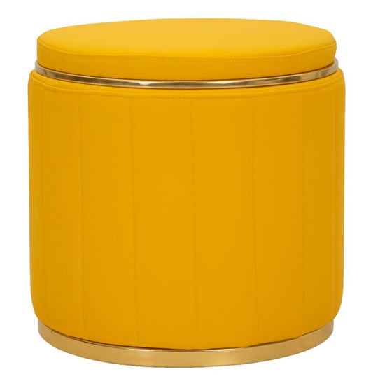 London Pouf Met Opbergruimte Mosterd 44x46.5x46.5 cm