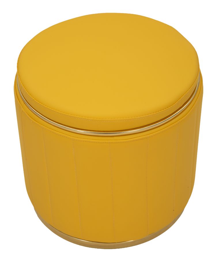London Pouf Met Opbergruimte Mosterd 44x46.5x46.5 cm