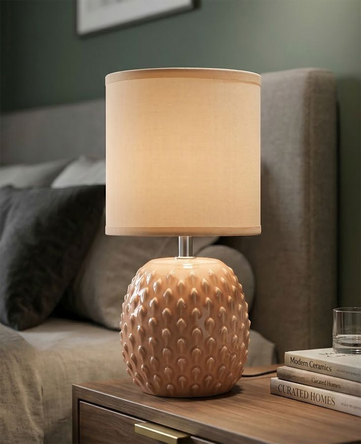 Nachtkastlamp Pontus Peach 27x14x14 cm