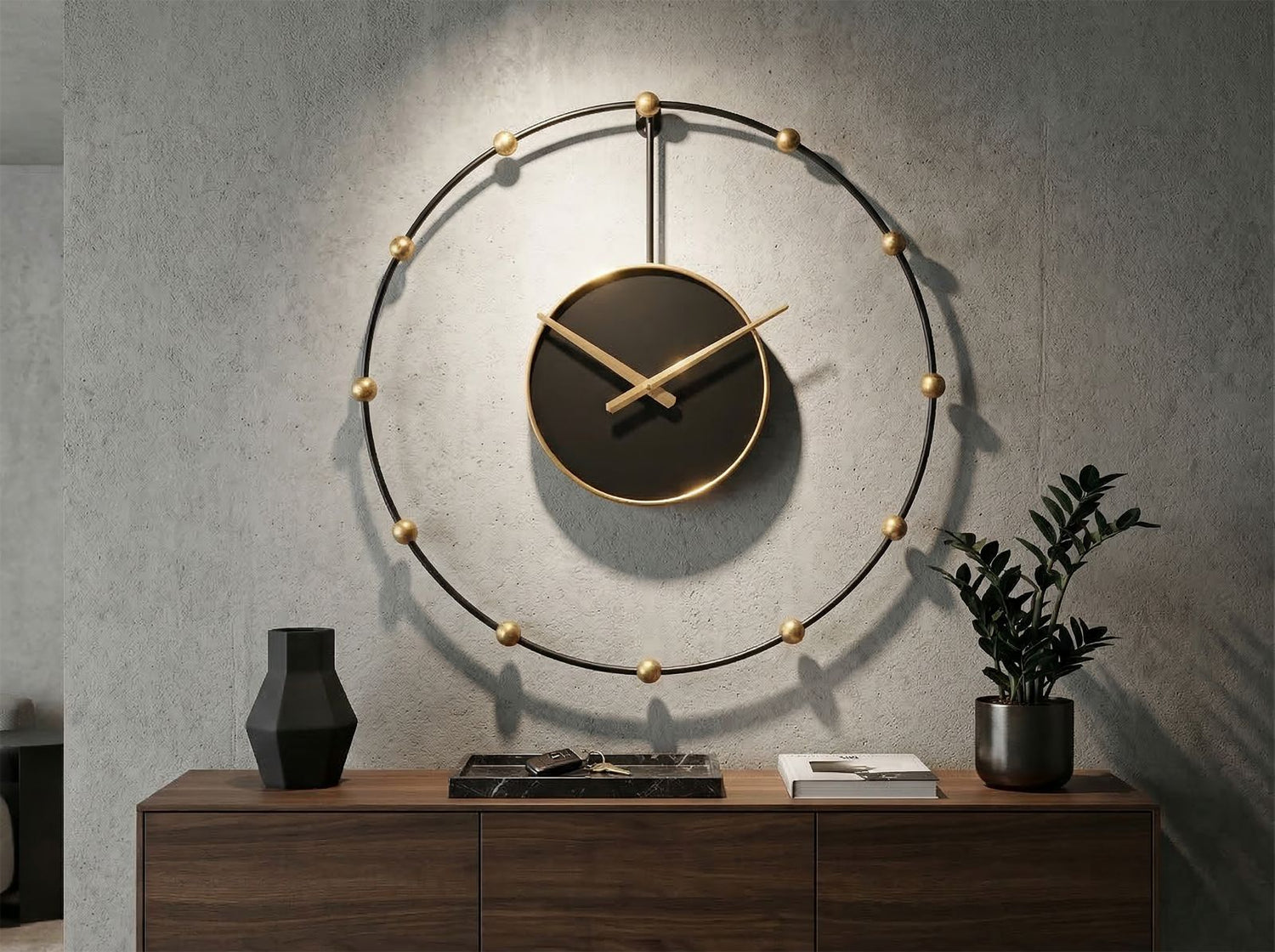 Wandklok Pearl Glam 61x61x4.5 cm