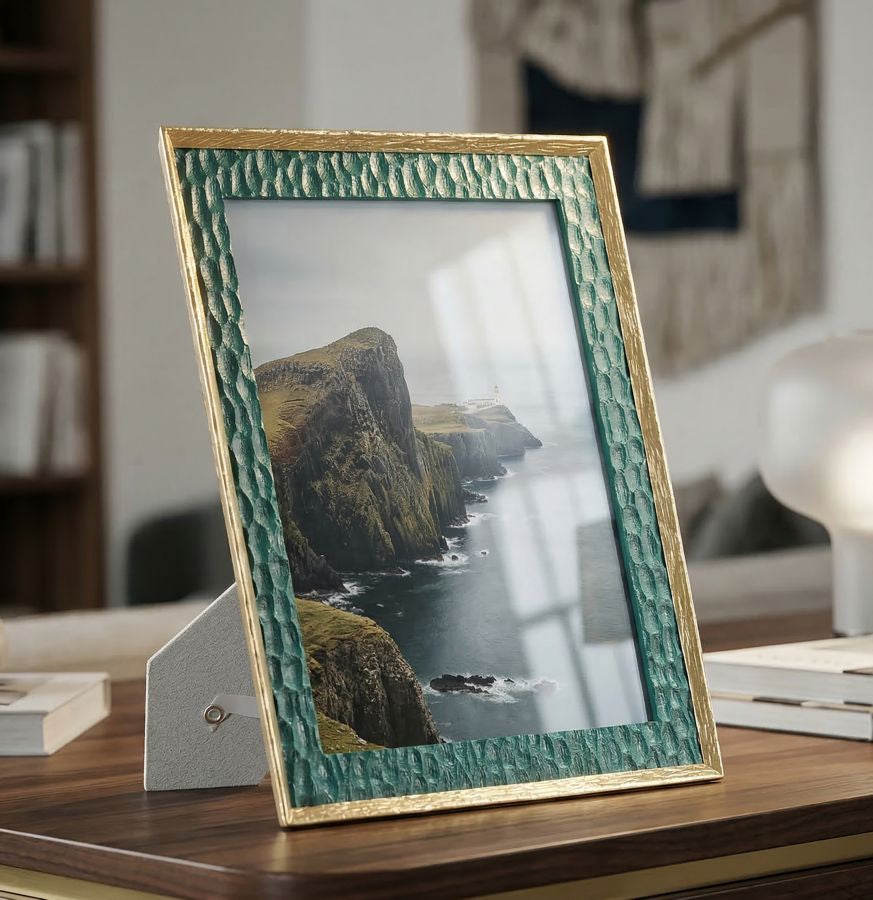 Fotolijst Grent Groen en Goud 30.3x35.3x2 cm