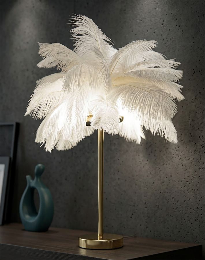 Tafellamp Palm Goud-Wit 55x40x40 cm