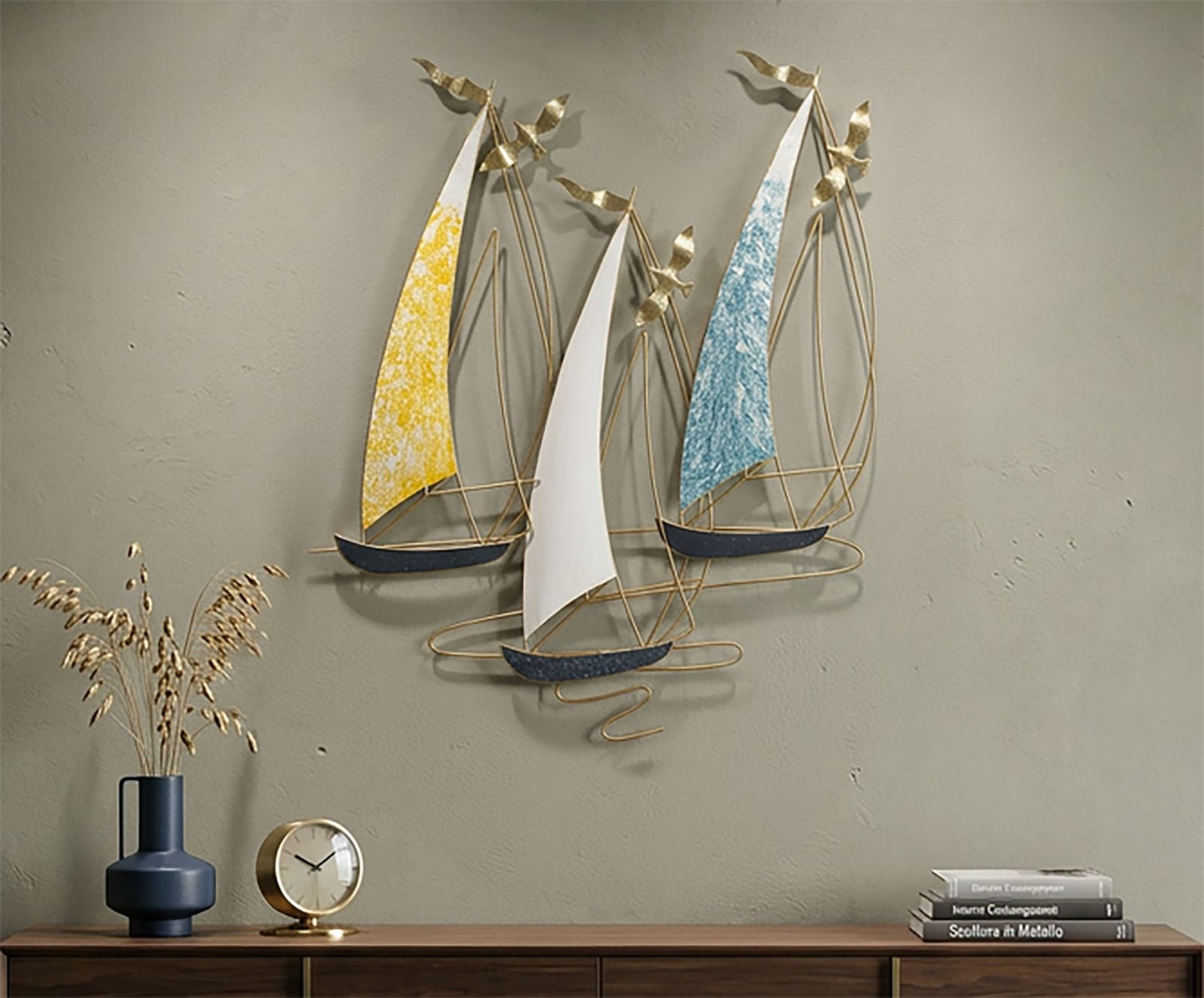 IJzeren Wandpaneel Vela Multicolor 97.8x78.7x3.8 cm