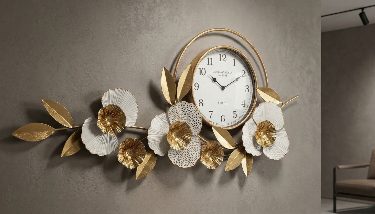 Wandklok Flow Glam 45.5x92.5x8 cm