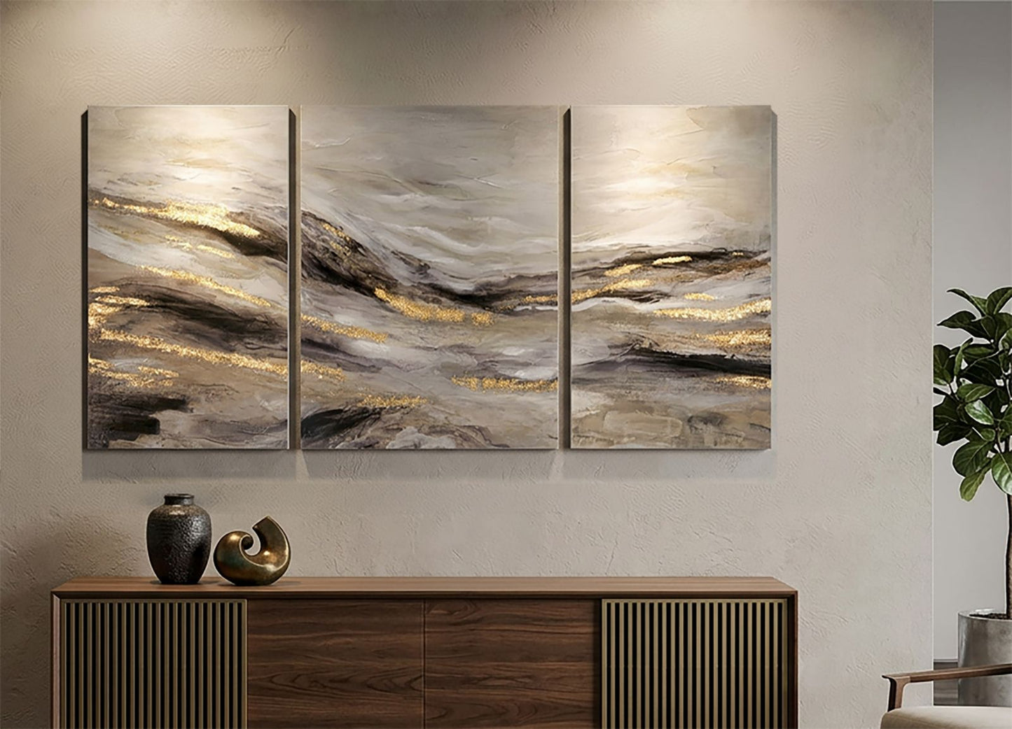 Muurschildering Monty Set - 3 Delen 80x150x2.7 cm