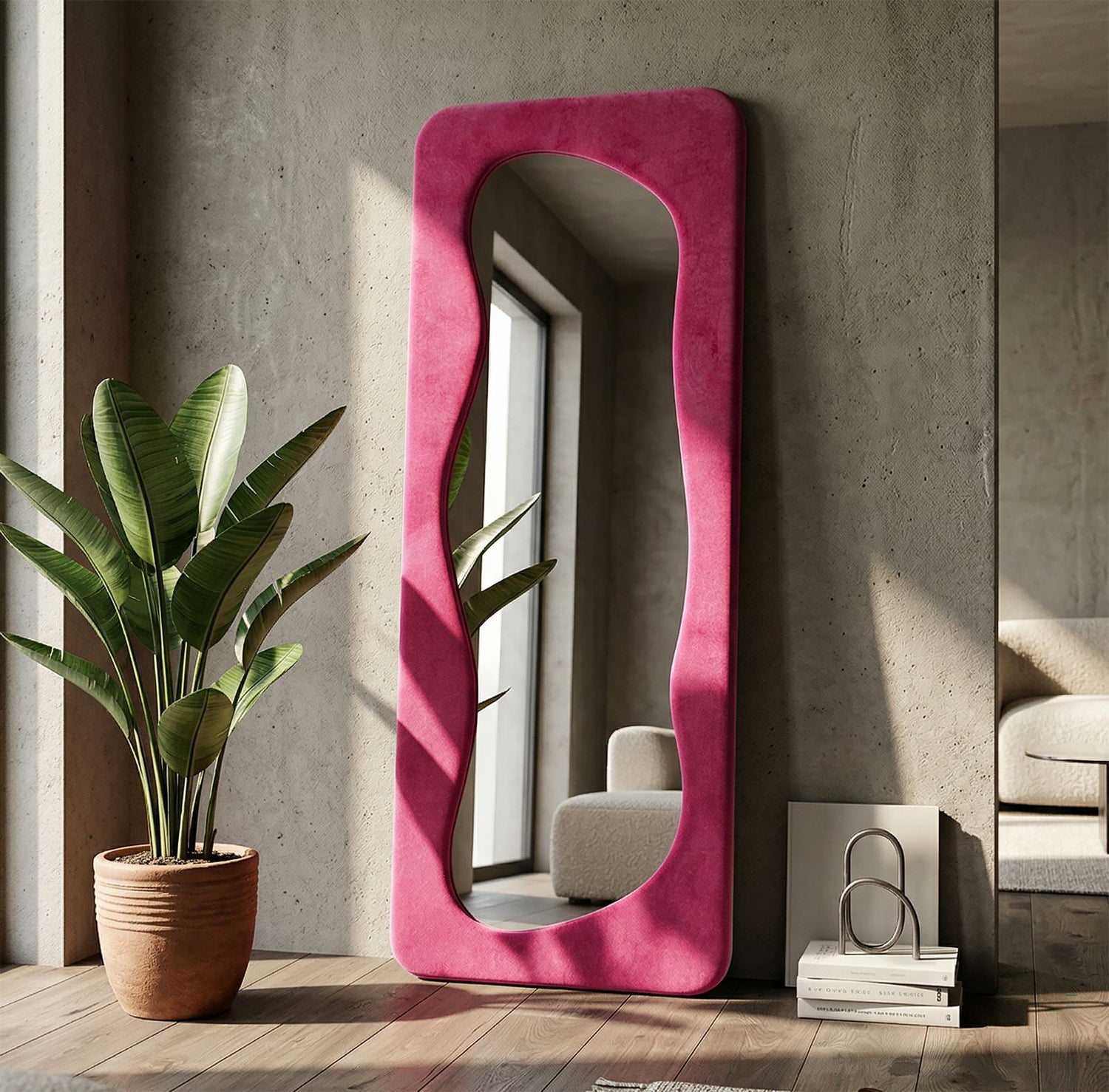 Wandspiegel Theodor Fuxia 160x40x4 cm