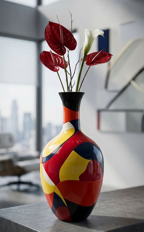 Rubic Vaas Multicolor 59x29x29 cm