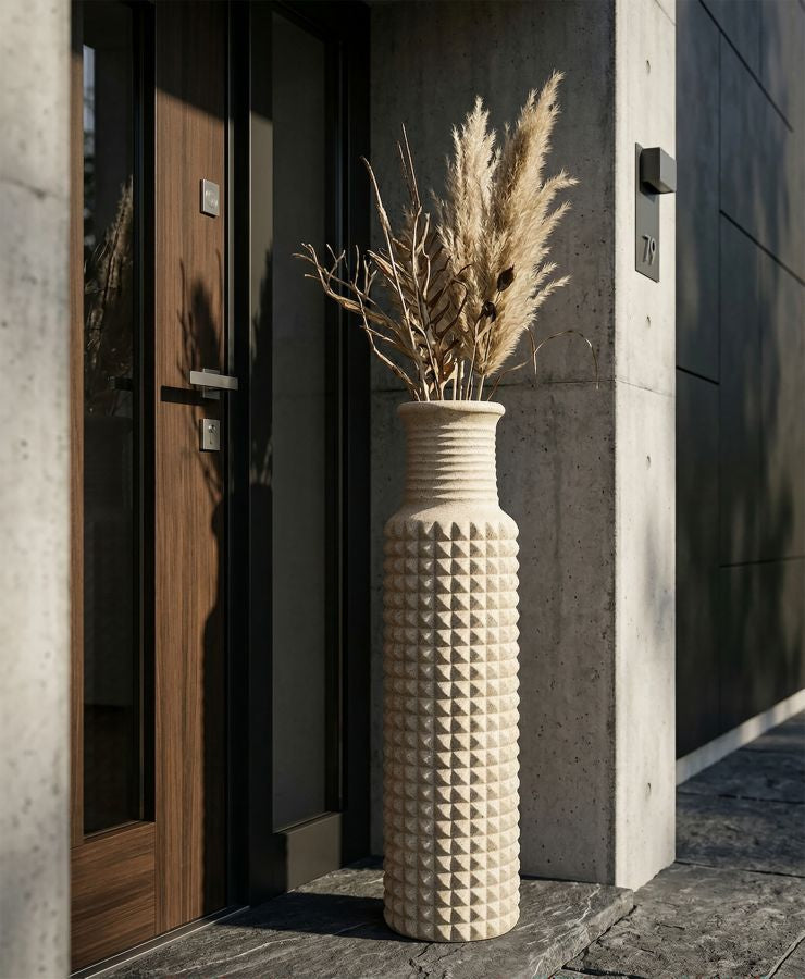Zandstraal Buitenvaas Beige 110x28x28 cm