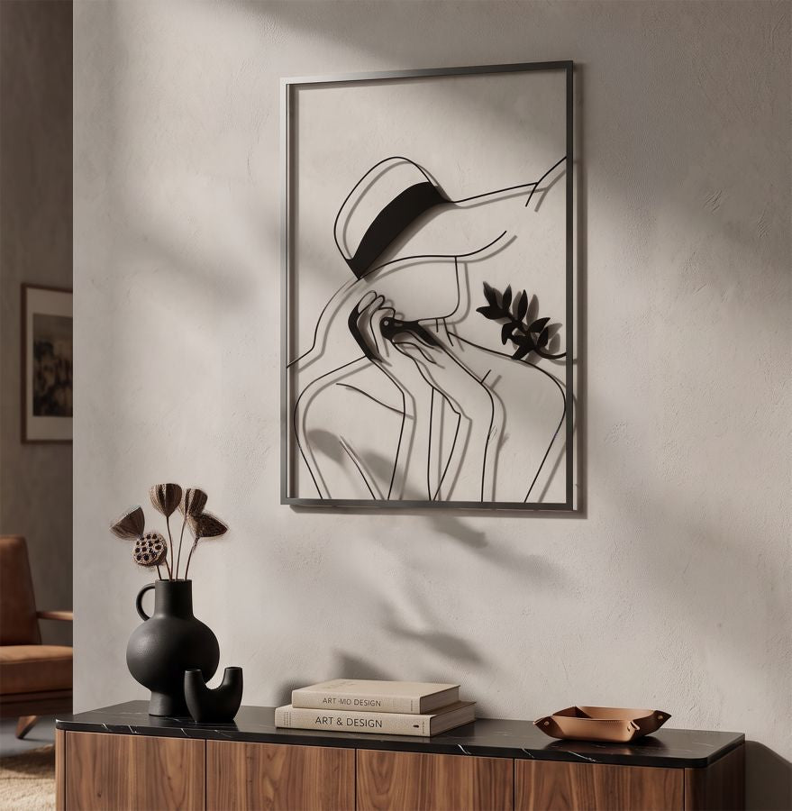 Ijzeren Wandpaneel Elegant -B- 80x60x1 cm