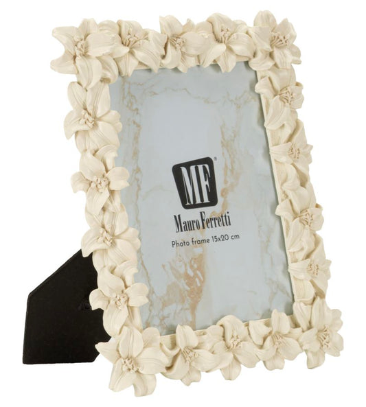 Romantic Floral Frame Creme