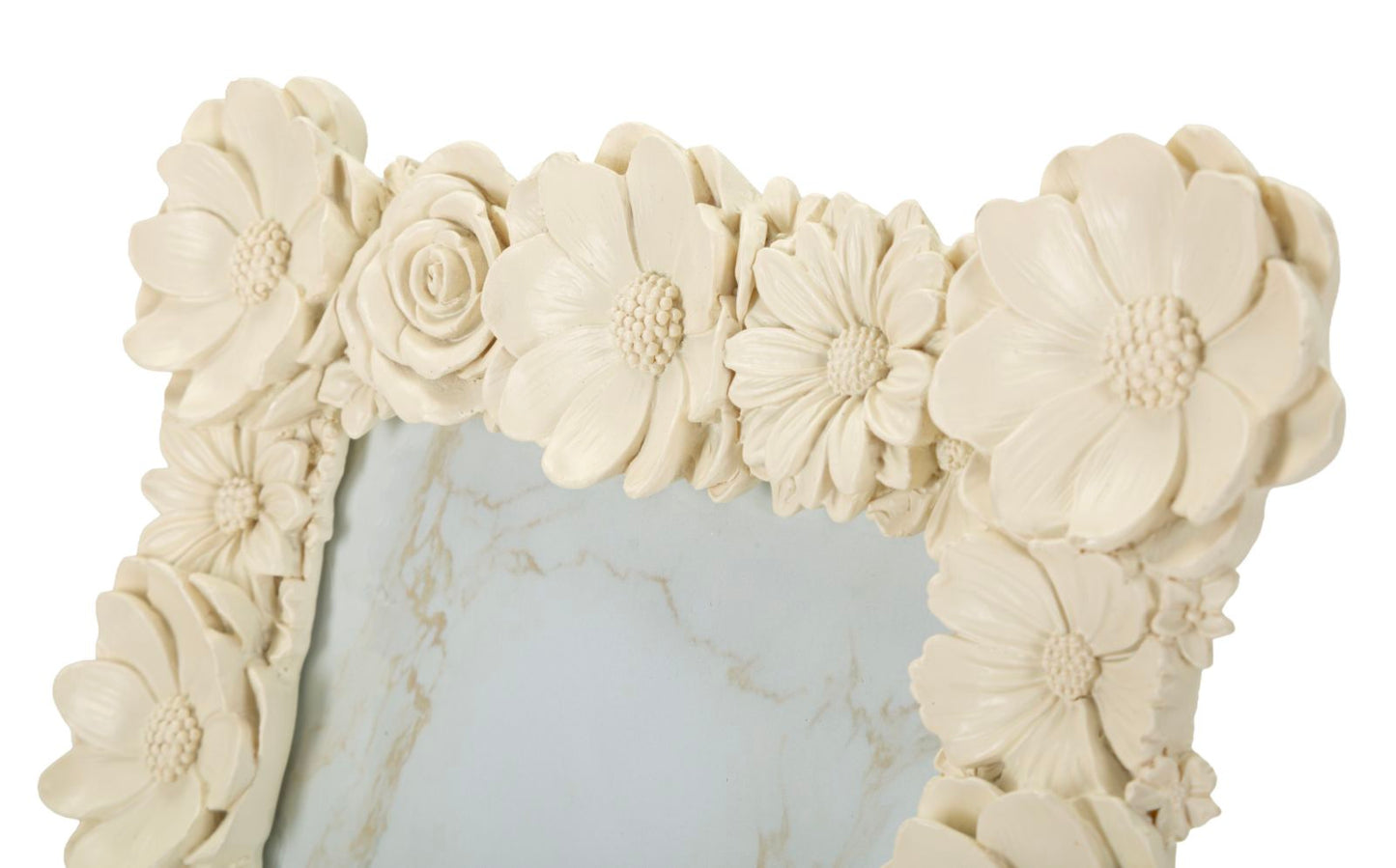 Fotolijst Met Reliëf Bloemen Cream