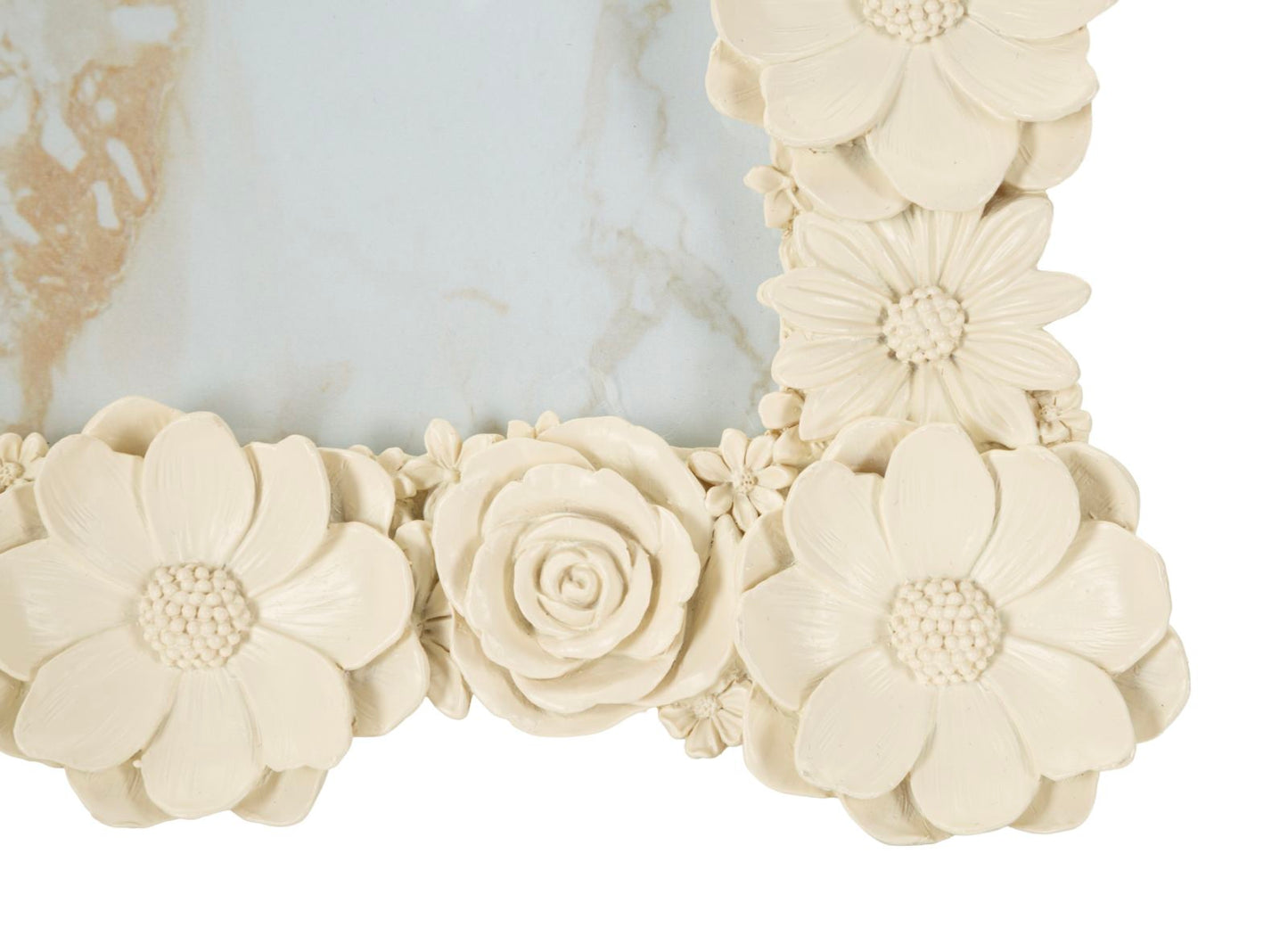 Fotolijst Met Reliëf Bloemen Cream